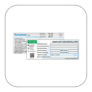 Kenplaat koelinstallatie stickers (Offerteaanvraag)