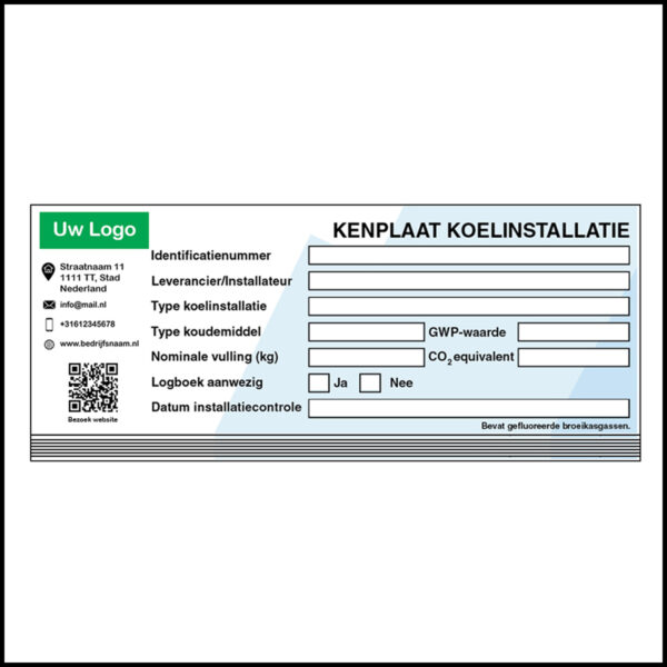 Kenplaat koelinstallatie (Offerteaanvraag)