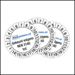 NEN-3140 Stickers 2500 stuks