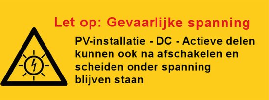 PV-installatie stickerset NEN1010 (vanaf 5 stuks) - Afbeelding 4