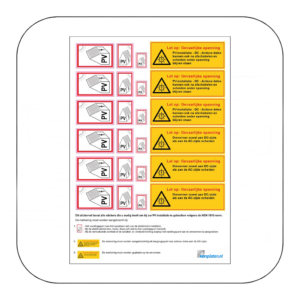 PV-installatie stickerset NEN1010 (vanaf 5 stuks)